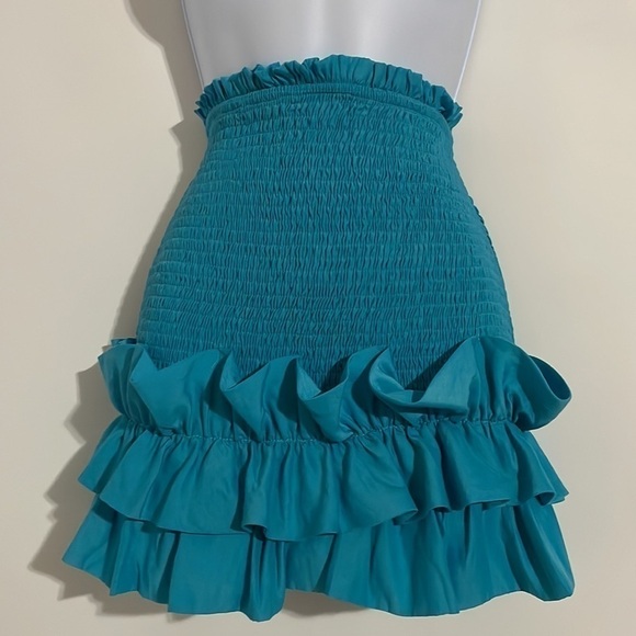 Do+be DO + Be Women’s Bright Blue Ruffle Mini Skirt! - Picture 3 of 7